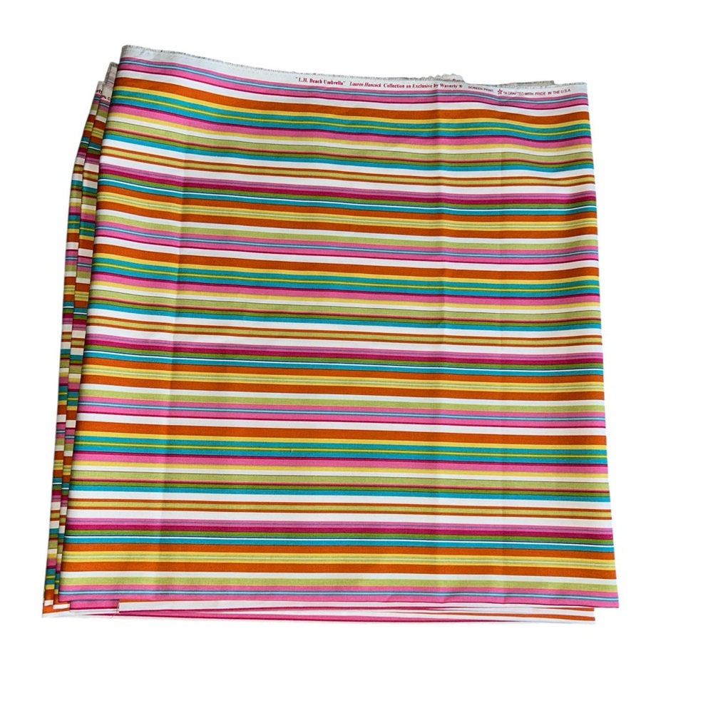 Waverly Lauren Hancock L. H Beach Umbrella Fabric Duck Cloth Canvas 8 1/4 Yards